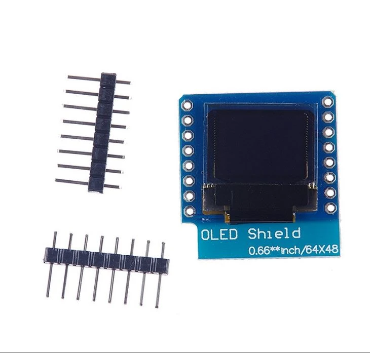 OLED ekrano modulis OLED ekranas 0.66 colių 64X48 LCD modulis IIC / I2C sąsaja D1 MINI